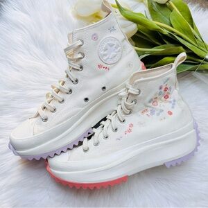 Converse Run Star Hike Floral Embroidered Sneakers